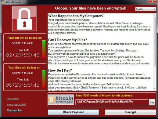 Attack PoC Attack PoC WannaCry Ransomware Warning Message 518x390