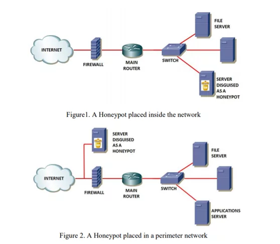 A Honeypot placed in a perimeter network