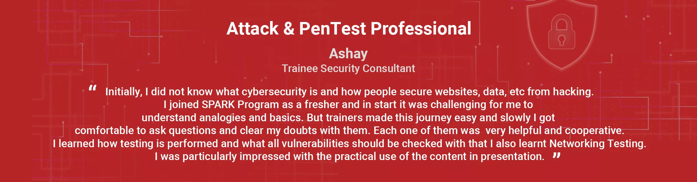Cyber Security Training Cyber Security Training Ashay Testimonial