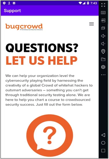 bugcrowd page in WebView bugcrowd page in WebView bugcrowd page in WebView