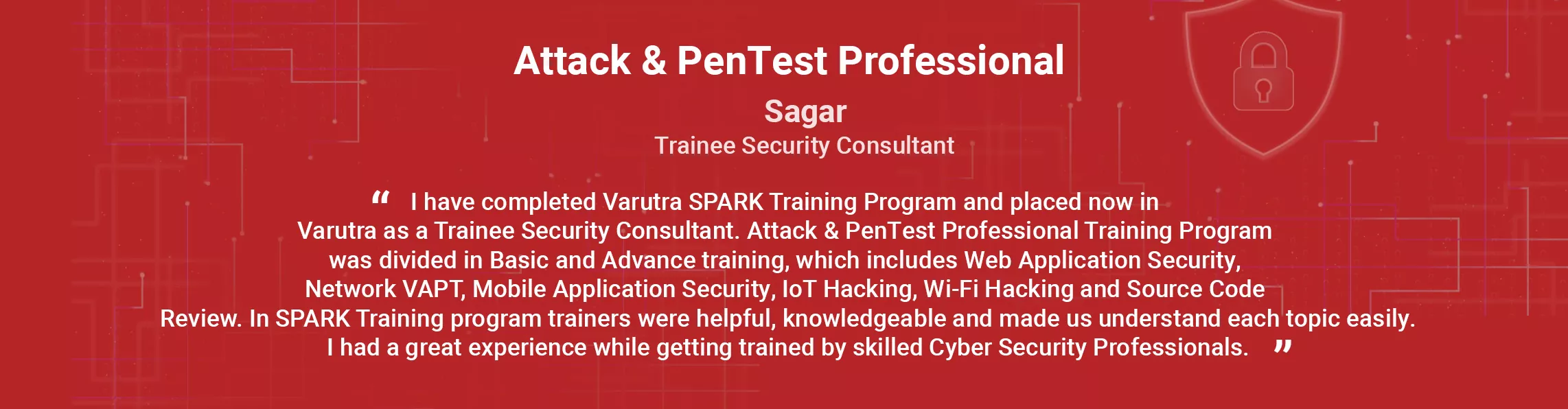 Cyber Security Training Cyber Security Training Sagar Testimonial