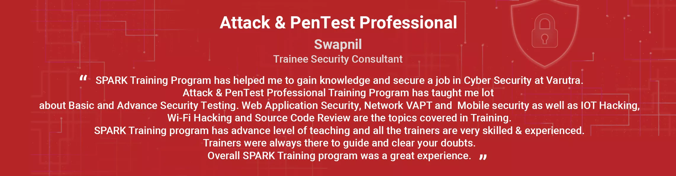 Cyber Security Training Cyber Security Training Swapnil Testimonial