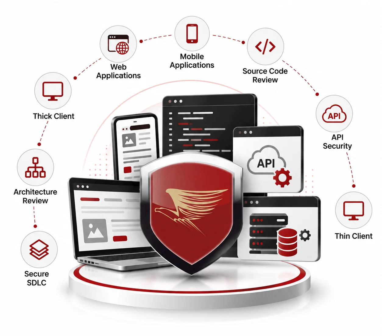 Application Security Services covering web, mobile, API, source code, architecture and secure SDLC
