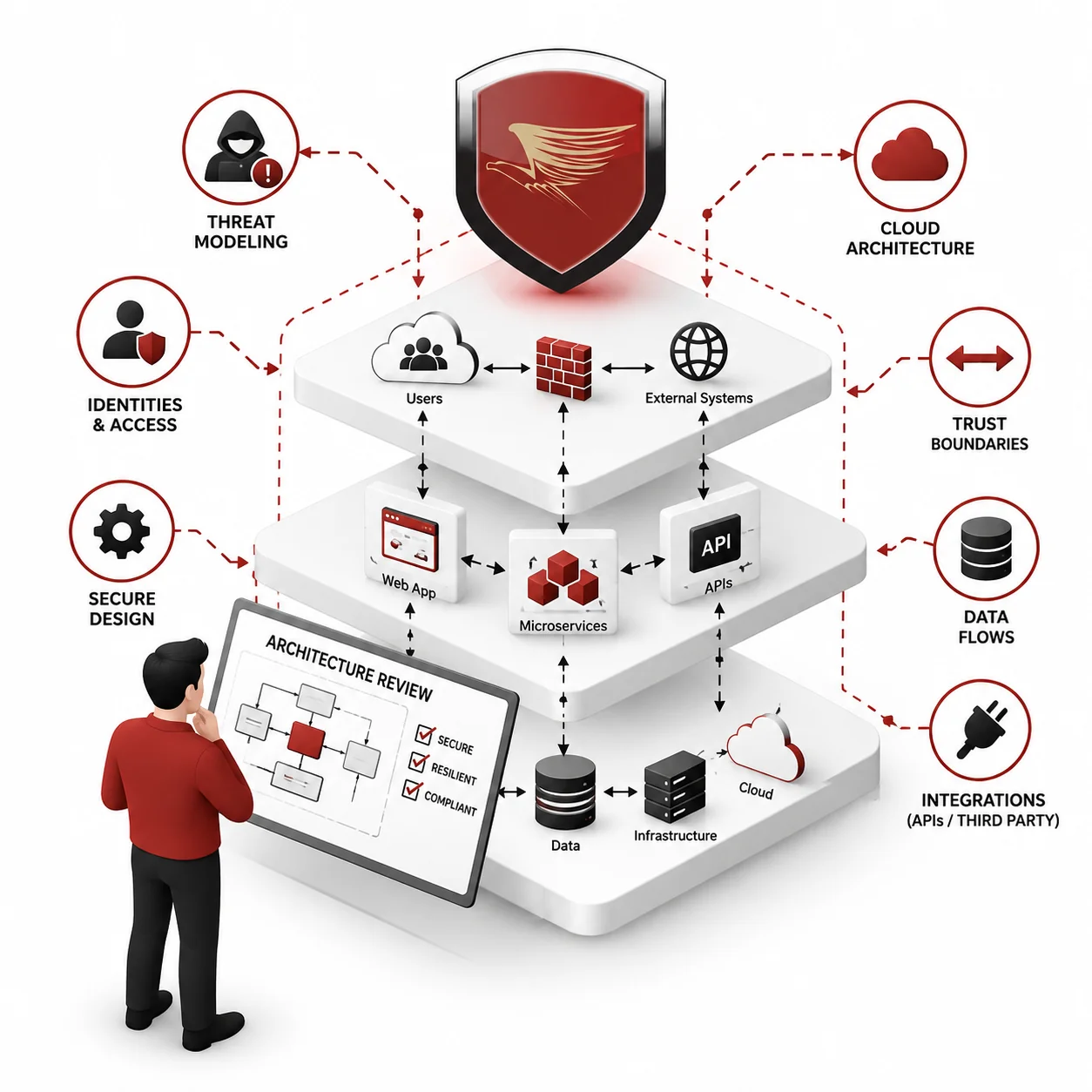 Application Security Architecture Review and threat modeling