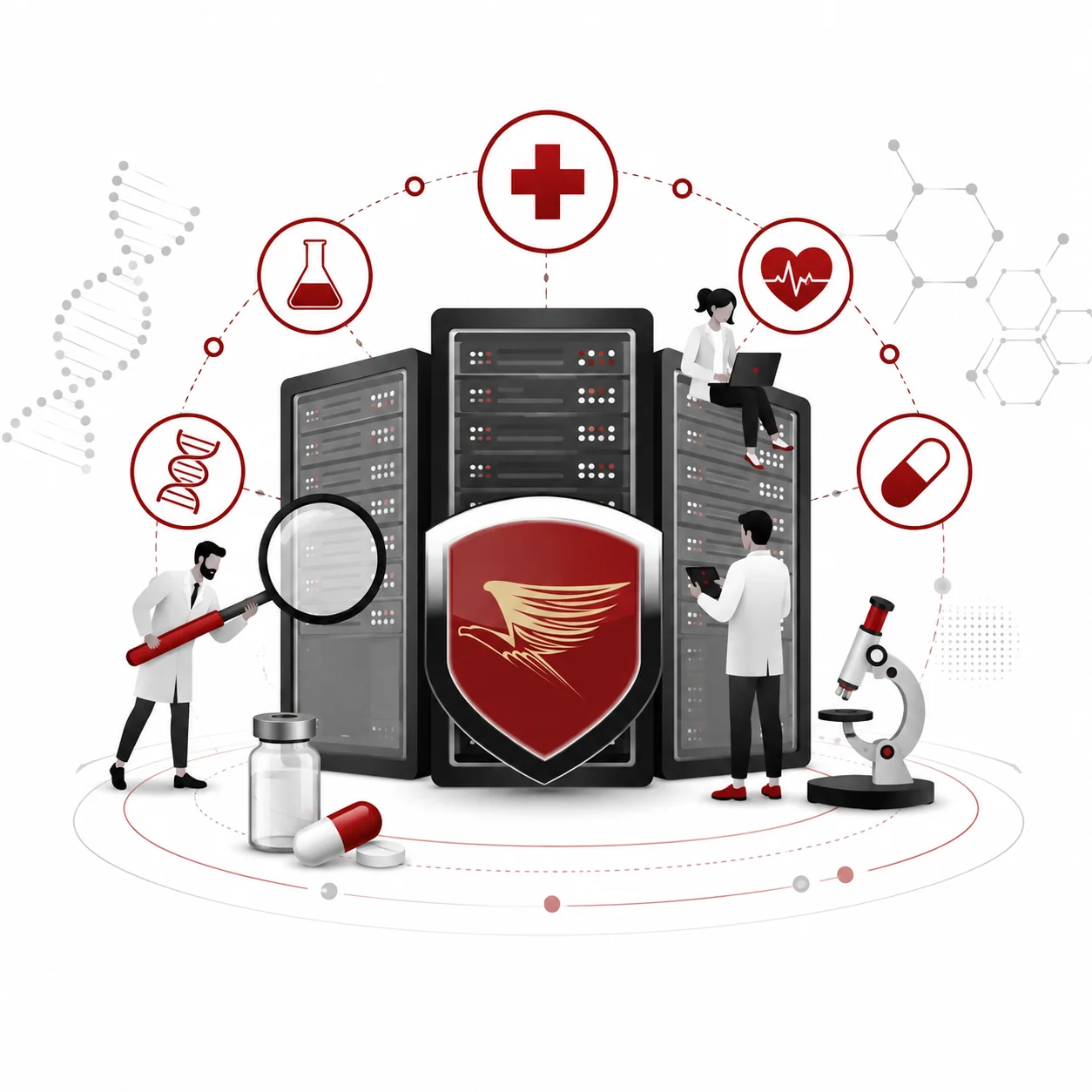 Life Sciences and Healthcare cybersecurity services protecting hospitals, patient data, medical devices and digital health systems